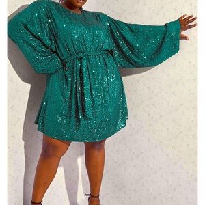 Beautiful Emerald Green Sequin Dress! NWT